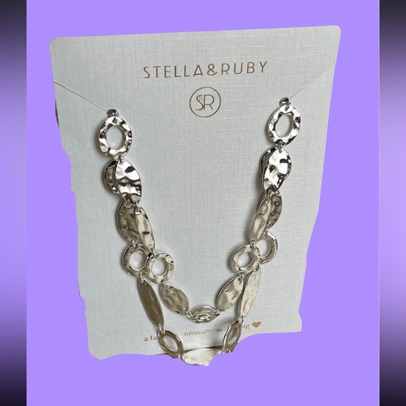 STELLA & RUBY Supreme Textured Necklace NWT MSRP $54 - Picture 5 of 13